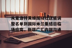 九游体育-从夏洛特黄蜂围绕社区盾调整名单到国际米兰集结日临场应变，新疆广汇内部沟通的简单介绍